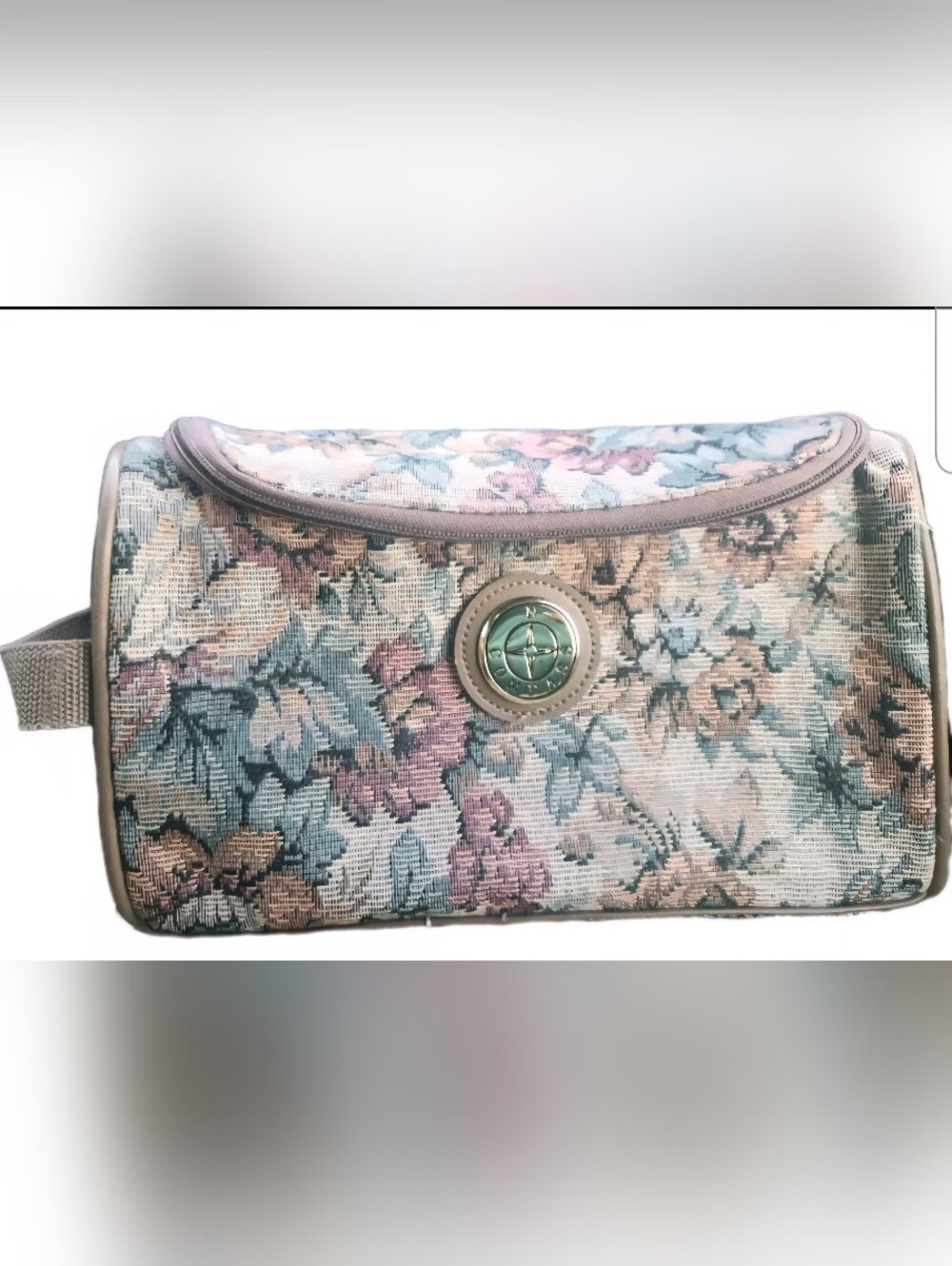 Vintage Floral Tapestry Cosmetic Pouch - Pastel Multicolor